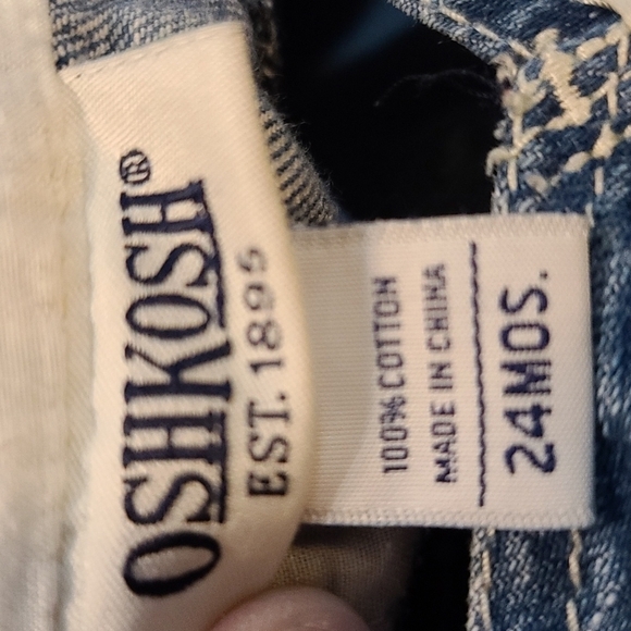 OshKosh Toddler Girl's Denim Overall Dress Pockets Size 24 months EUC - Picture 8 of 10